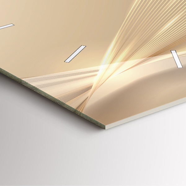 Ceas pătrat de perete din sticlă Lumină abstractă