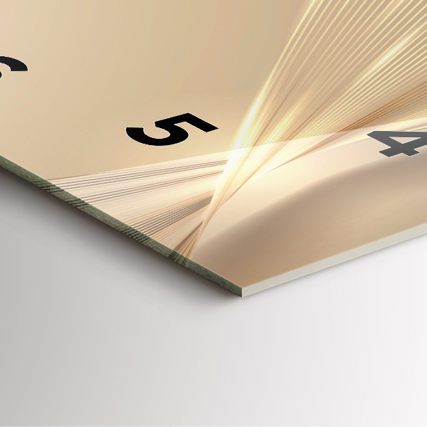 Ceas pătrat de perete din sticlă Lumină abstractă