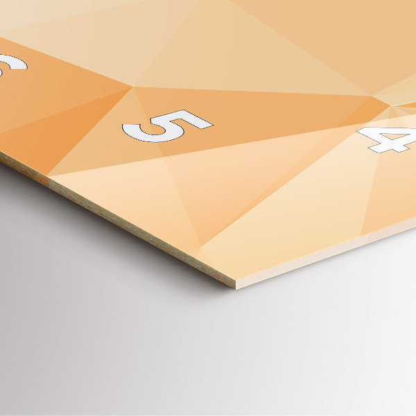 Ceas pătrat de perete din sticlă Triunghiuri abstracte