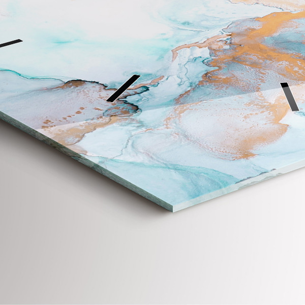 Ceas pătrat de perete din sticlă Imagine abstractă