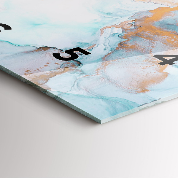 Ceas pătrat de perete din sticlă Imagine abstractă