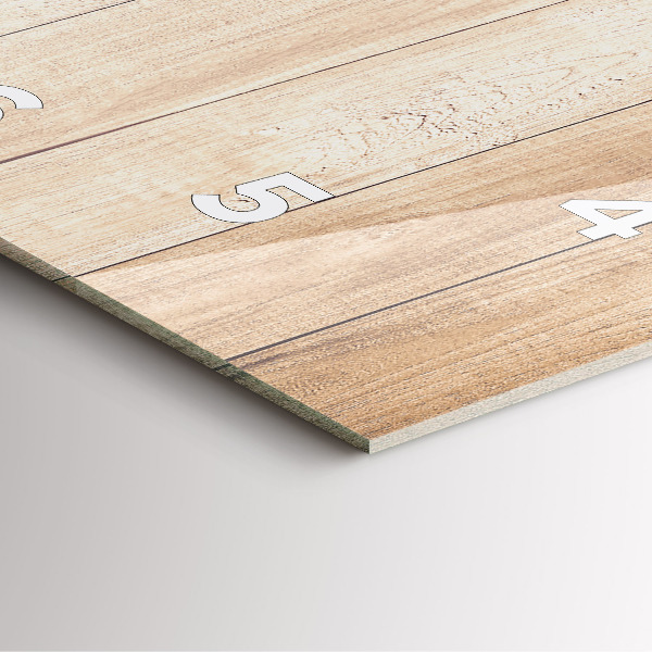 Ceas pătrat de perete din sticlă Textura din lemn