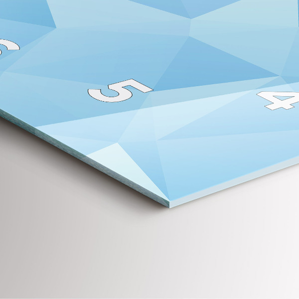 Ceas pătrat de perete din sticlă Abstracția triunghiurilor