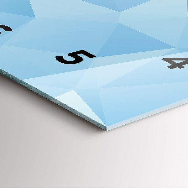 Ceas pătrat de perete din sticlă Abstracția triunghiurilor