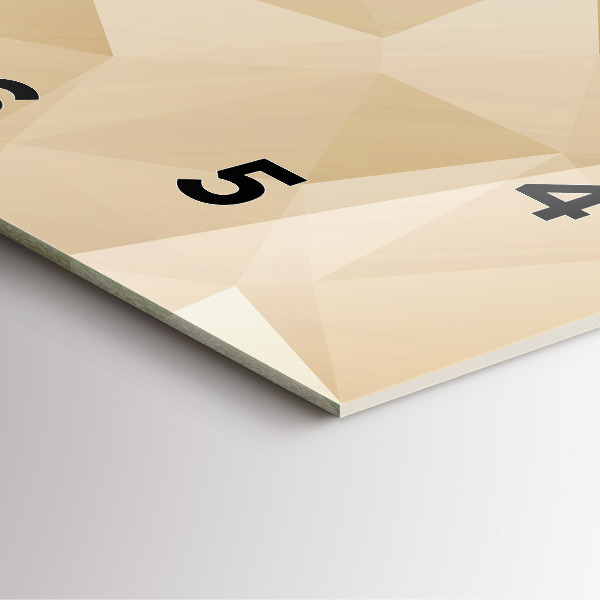 Ceas pătrat de perete din sticlă Abstracția triunghiurilor