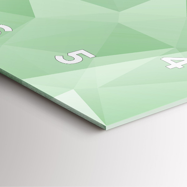 Ceas pătrat de perete din sticlă Abstracția triunghiurilor