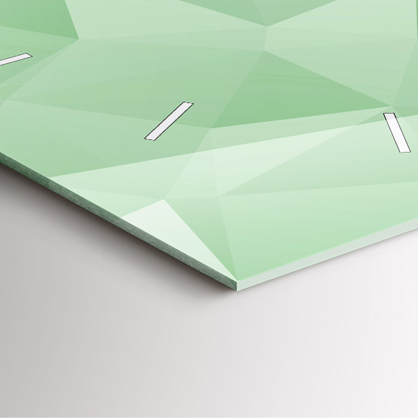 Ceas pătrat de perete din sticlă Abstracția triunghiurilor