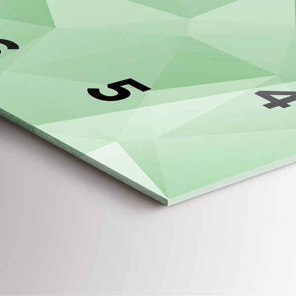 Ceas pătrat de perete din sticlă Abstracția triunghiurilor