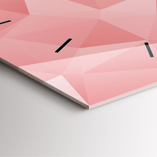 Ceas pătrat de perete din sticlă Abstracția triunghiurilor