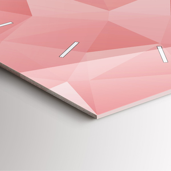 Ceas pătrat de perete din sticlă Abstracția triunghiurilor