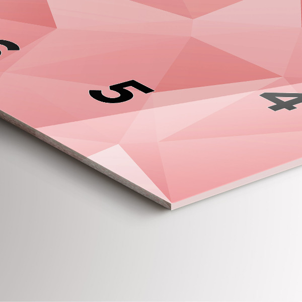 Ceas pătrat de perete din sticlă Abstracția triunghiurilor