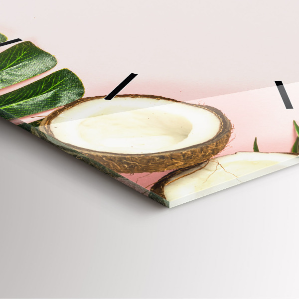 Ceas pătrat de perete din sticlă Dispoziție de vară