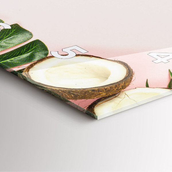 Ceas pătrat de perete din sticlă Dispoziție de vară