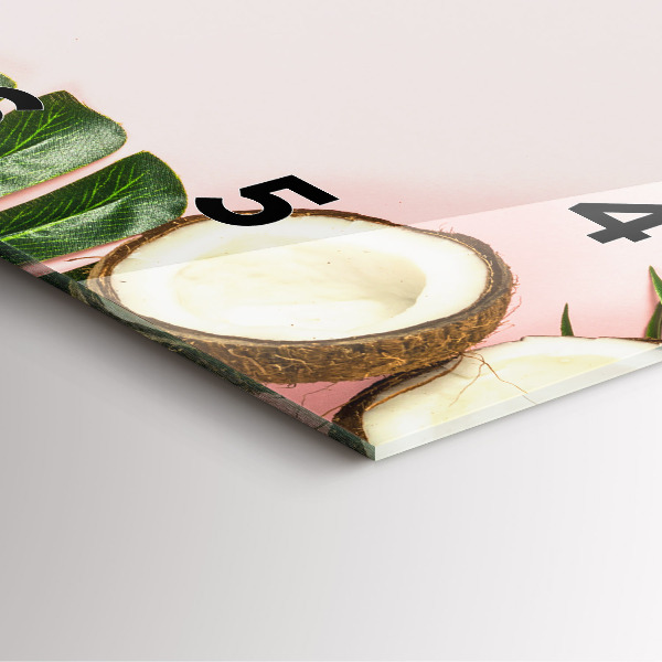 Ceas pătrat de perete din sticlă Dispoziție de vară