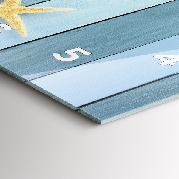 Ceas pătrat de perete din sticlă Scânduri în dungi și un papion