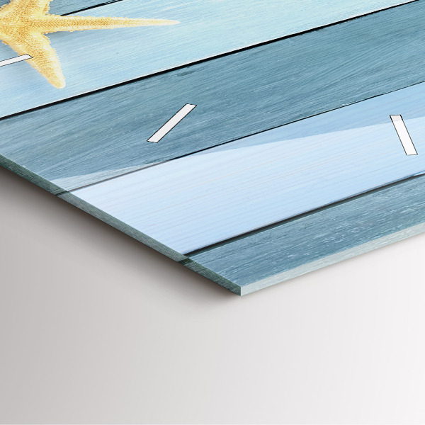 Ceas pătrat de perete din sticlă Scânduri în dungi și un papion