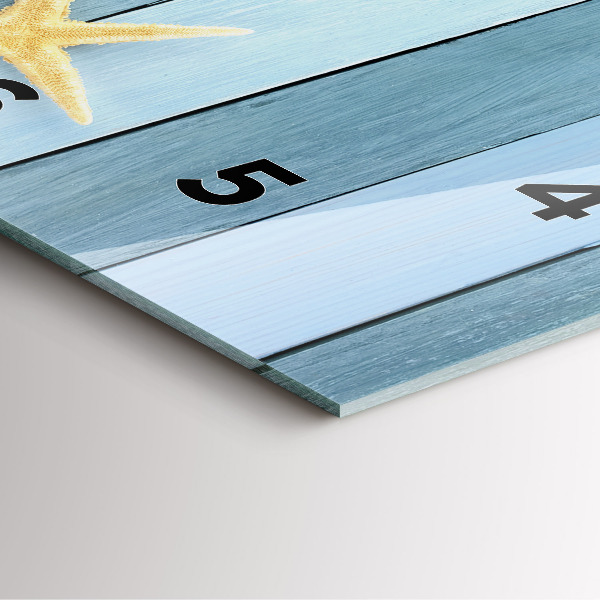 Ceas pătrat de perete din sticlă Scânduri în dungi și un papion