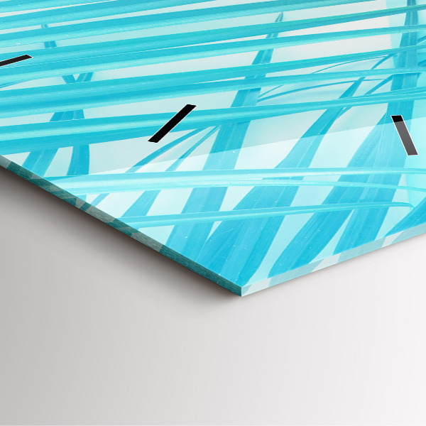 Ceas pătrat de perete din sticlă Palmier tropical