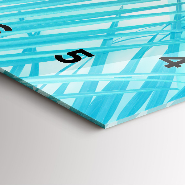 Ceas pătrat de perete din sticlă Palmier tropical