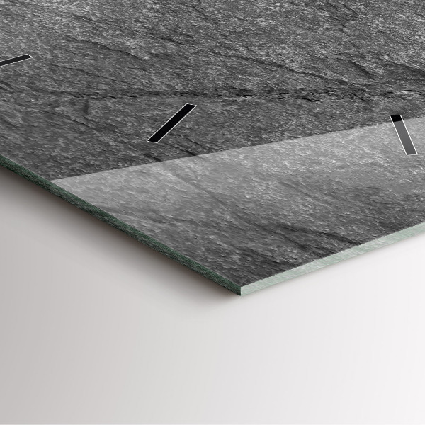 Ceas pătrat de perete din sticlă Roca vulcanica