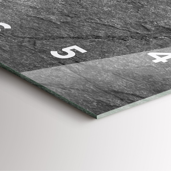 Ceas pătrat de perete din sticlă Roca vulcanica