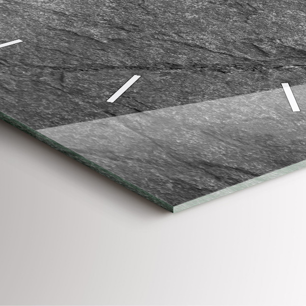 Ceas pătrat de perete din sticlă Roca vulcanica