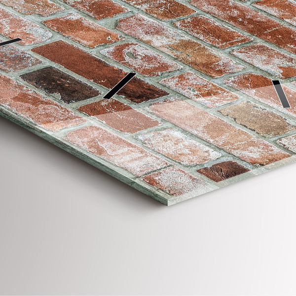 Ceas pătrat de perete din sticlă Zid de cărămidă