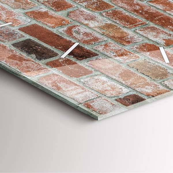 Ceas pătrat de perete din sticlă Zid de cărămidă