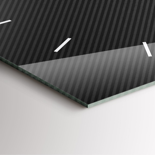 Ceas pătrat de perete din sticlă Abstracție întunecată