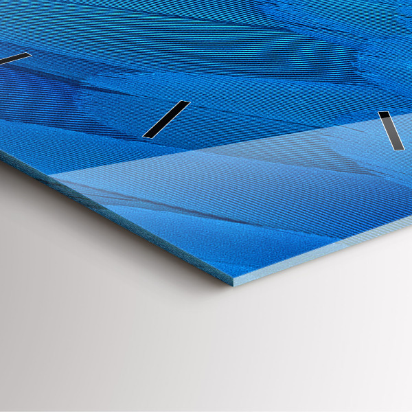 Ceas pătrat de perete din sticlă Pene de pasăre