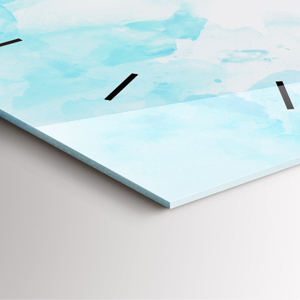 Ceas pătrat de perete din sticlă Pete pictate