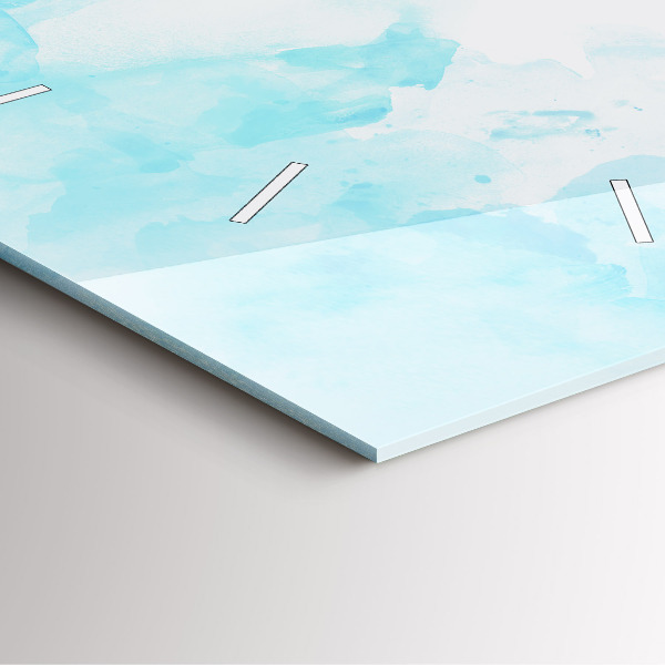 Ceas pătrat de perete din sticlă Pete pictate