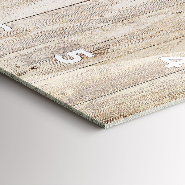 Ceas pătrat de perete din sticlă Panouri din lemn