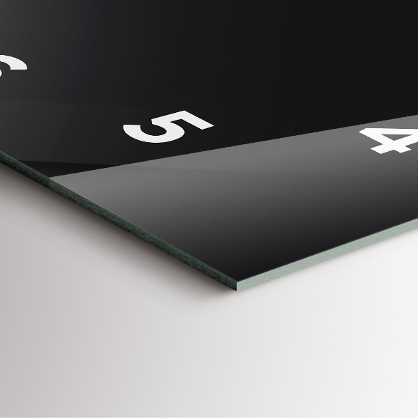 Ceas pătrat de perete din sticlă Model de perete întunecat