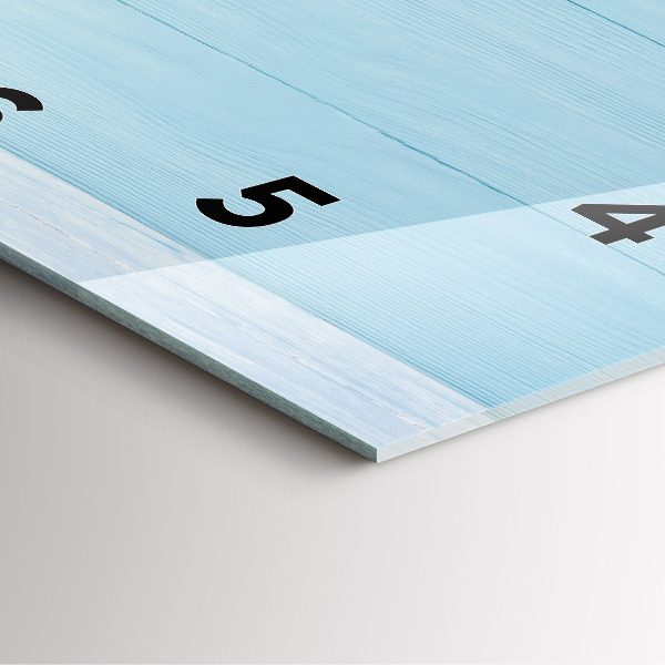 Ceas pătrat de perete din sticlă Tabla pentru copii