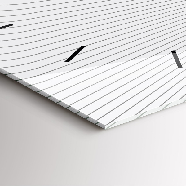 Ceas pătrat de perete din sticlă Linii abstracte