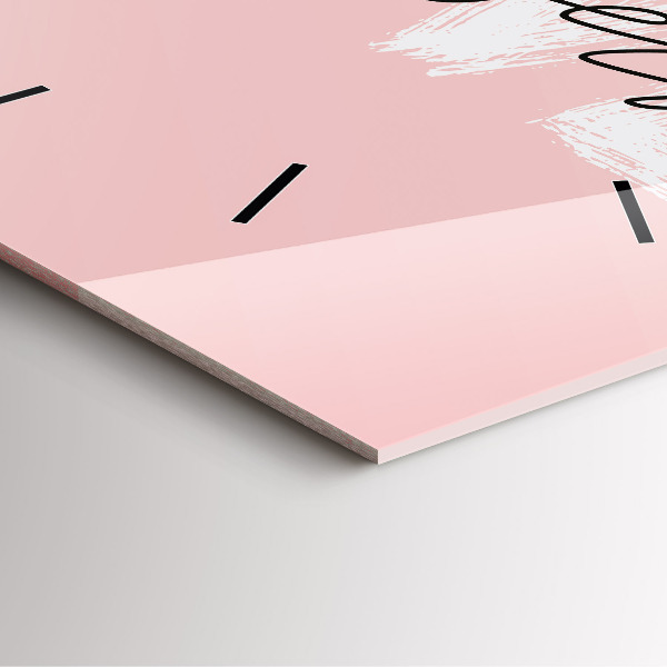 Ceas pătrat de perete din sticlă Inscripție Iubește-te pe tine însuți