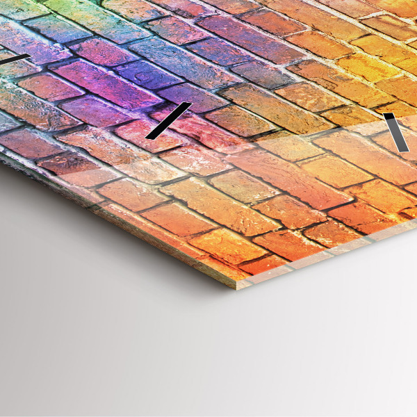 Ceas pătrat de perete din sticlă Perete pictat