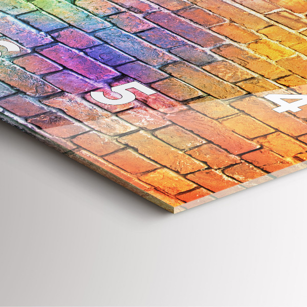 Ceas pătrat de perete din sticlă Perete pictat