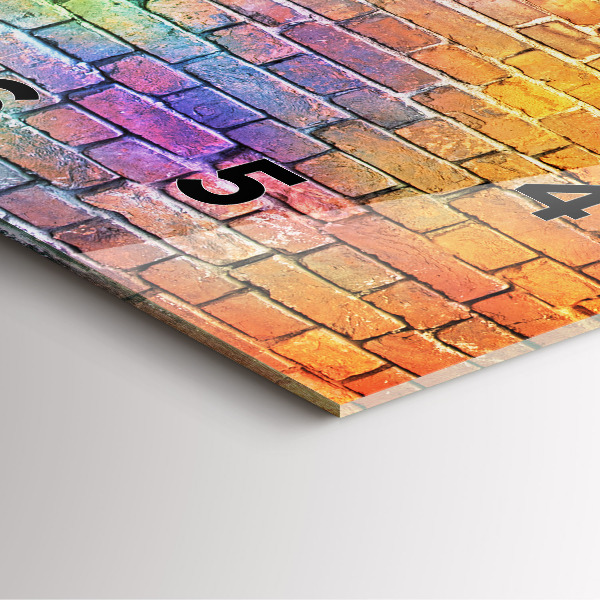 Ceas pătrat de perete din sticlă Perete pictat