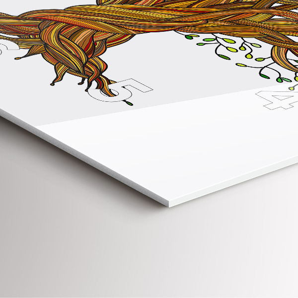 Ceas pătrat de perete din sticlă Arborele și rădăcinile