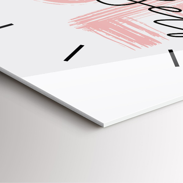 Ceas pătrat de perete din sticlă Inscripția Fii tu însuți