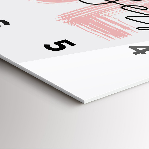 Ceas pătrat de perete din sticlă Inscripția Fii tu însuți