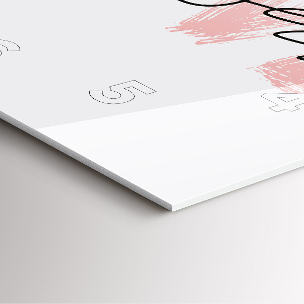 Ceas pătrat de perete din sticlă Inscripție Iubește-te pe tine însuți