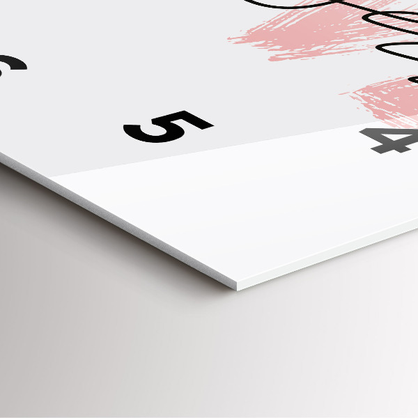 Ceas pătrat de perete din sticlă Inscripție Iubește-te pe tine însuți