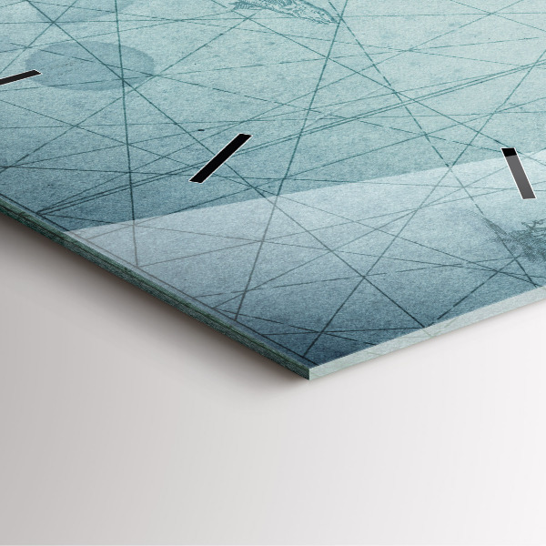 Ceas pătrat de perete din sticlă Hartă de epocă