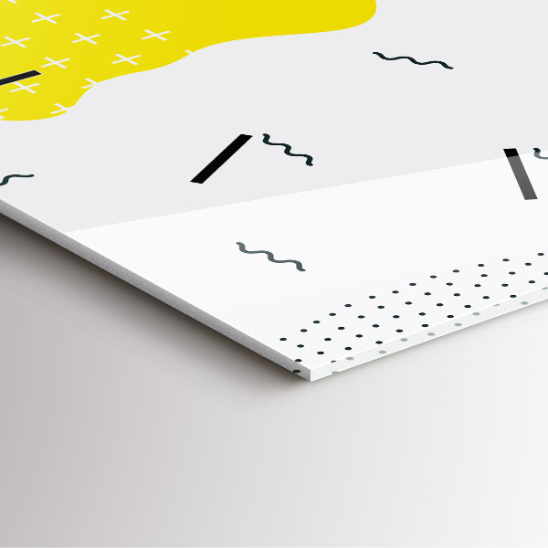 Ceas pătrat de perete din sticlă Abstracția POP