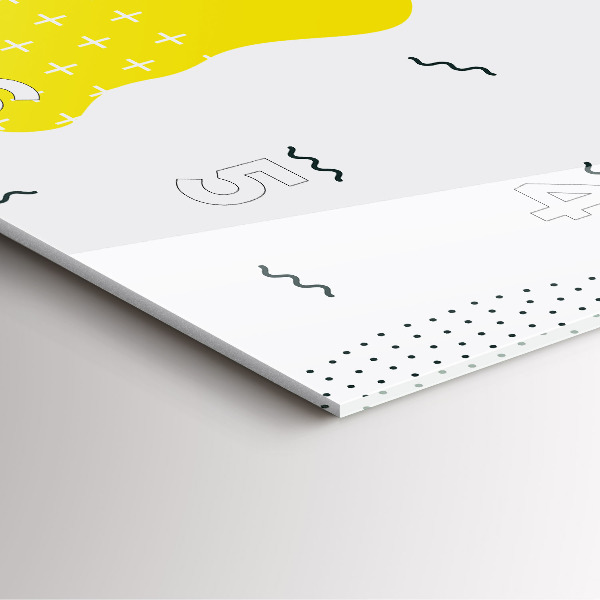 Ceas pătrat de perete din sticlă Abstracția POP