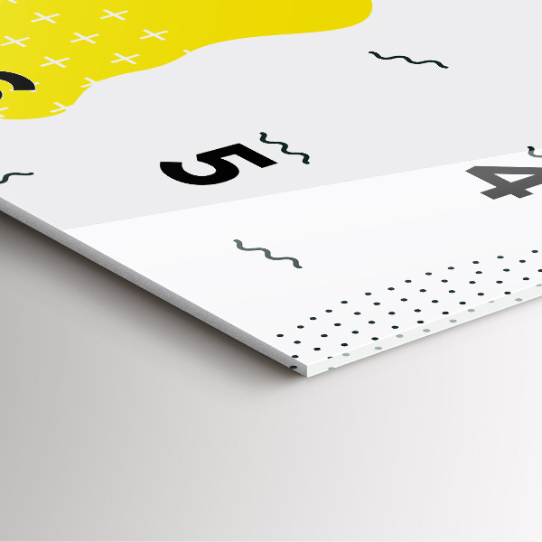 Ceas pătrat de perete din sticlă Abstracția POP