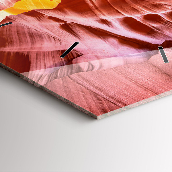 Ceas pătrat de perete din sticlă Canion de nisip